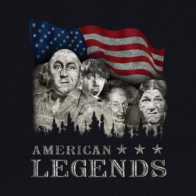 The Three Stooges Rushmorons American Legends Mount by MakgaArt